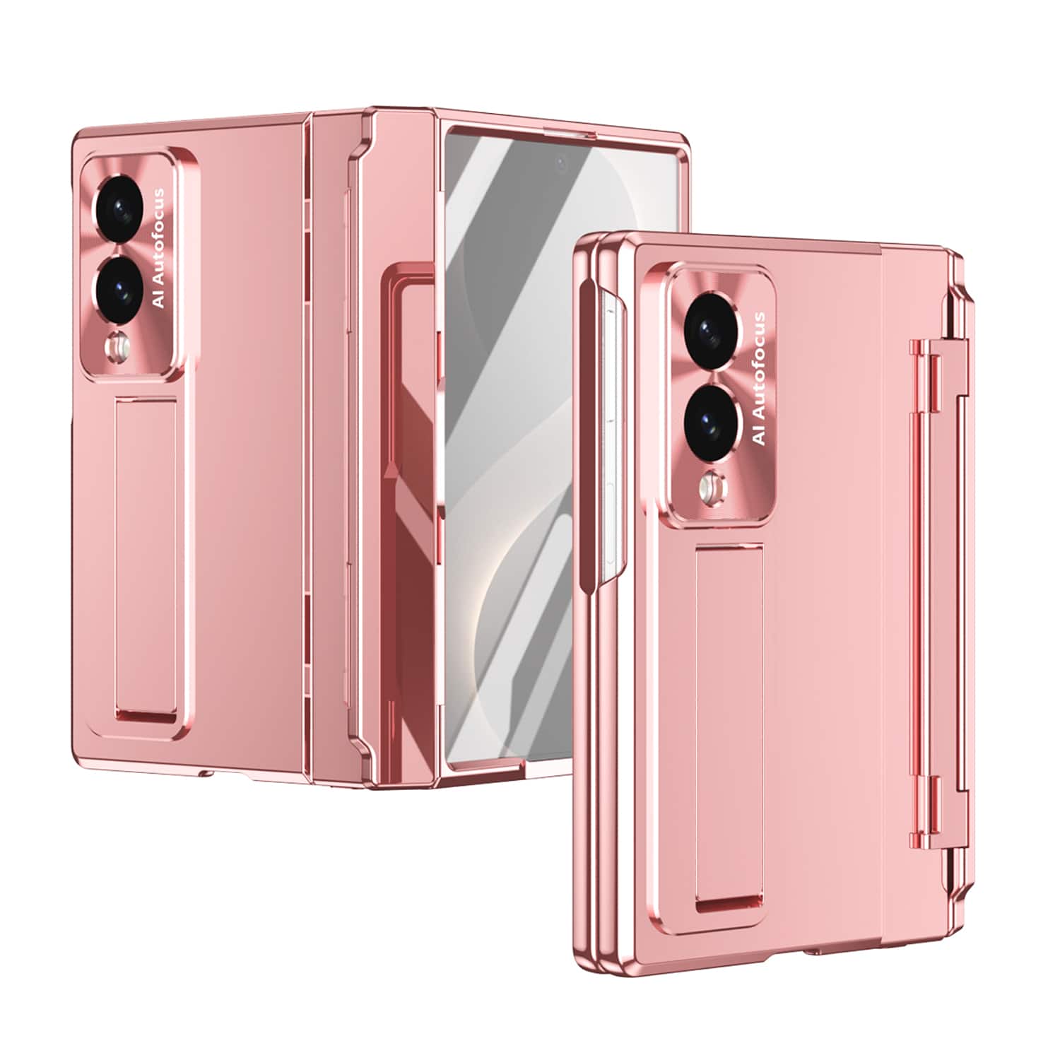 Dteck - Rugged Case for Samsung Galaxy Z Fold8 with Hinge Protection,Bulit in Screen Protector,Shockproof Hard PC Stand Cover - Rosegold price history on PriceWatchPro