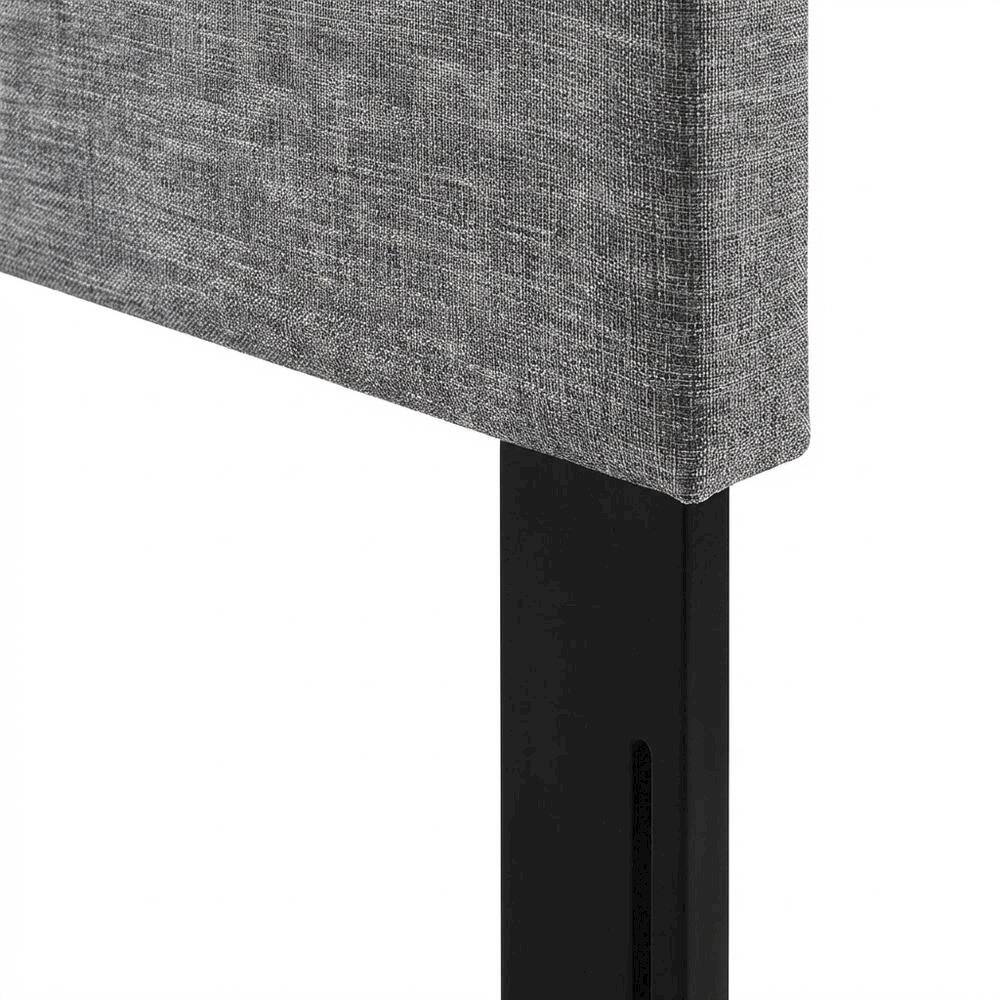 Alt View 1. FurniFact - Upholstered Linen Fabric Full Queen Headboard with Padded Design - Gray.