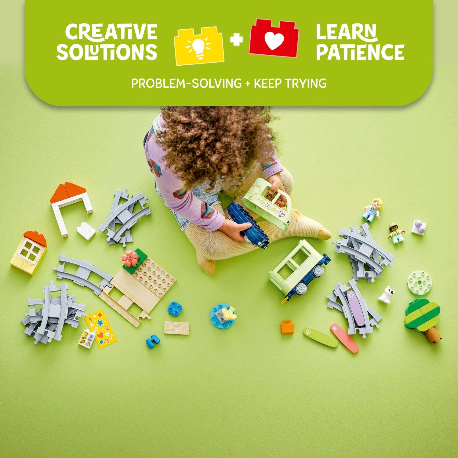 CREATIVE SOLUTIONS + LEARN PATIENCE PROBLEM-SOLVING + KEEP TRYING