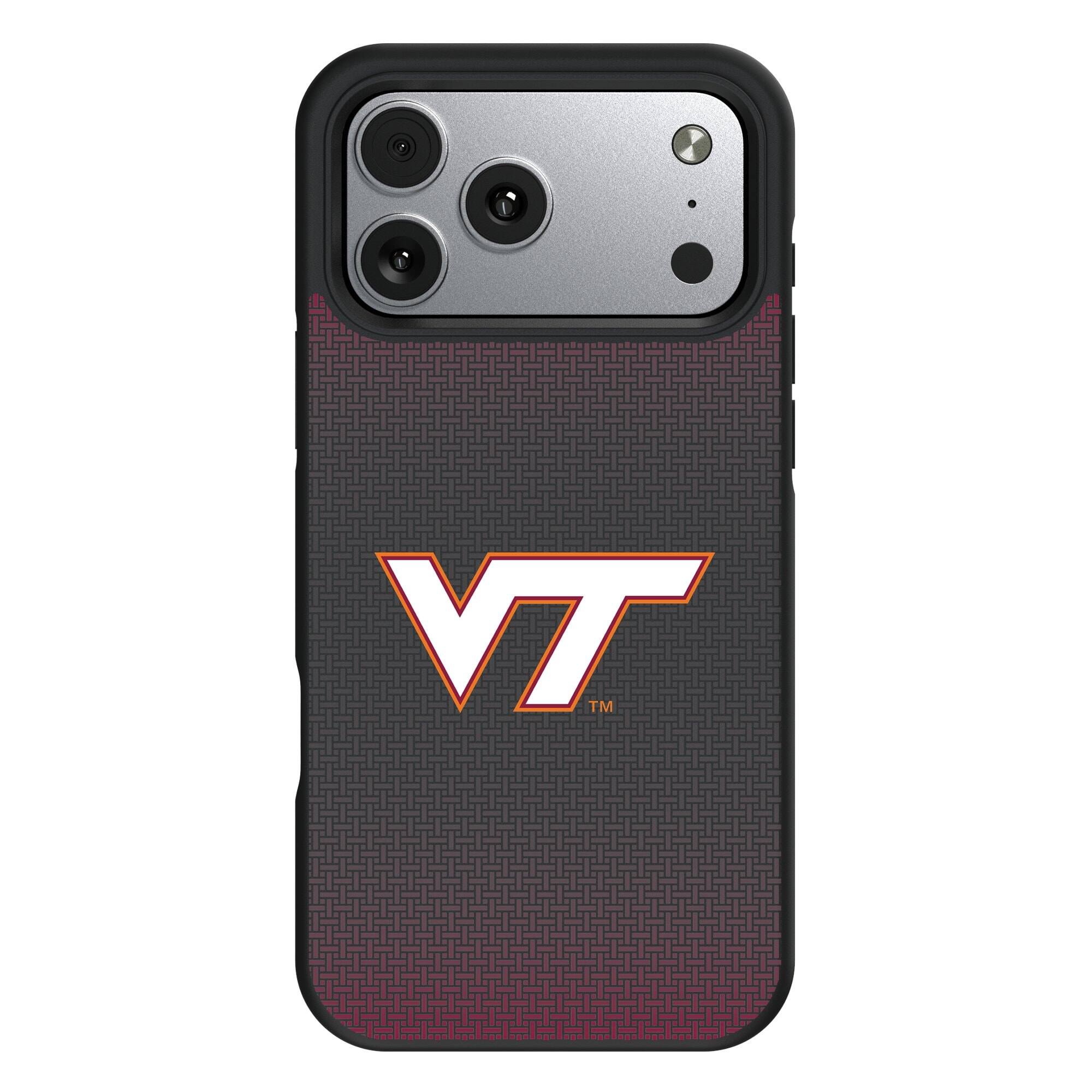 Front. Keyscaper - Virginia Tech Hokies Bump Case with 8.2ft Drop Protection - 15 Plus - Black.