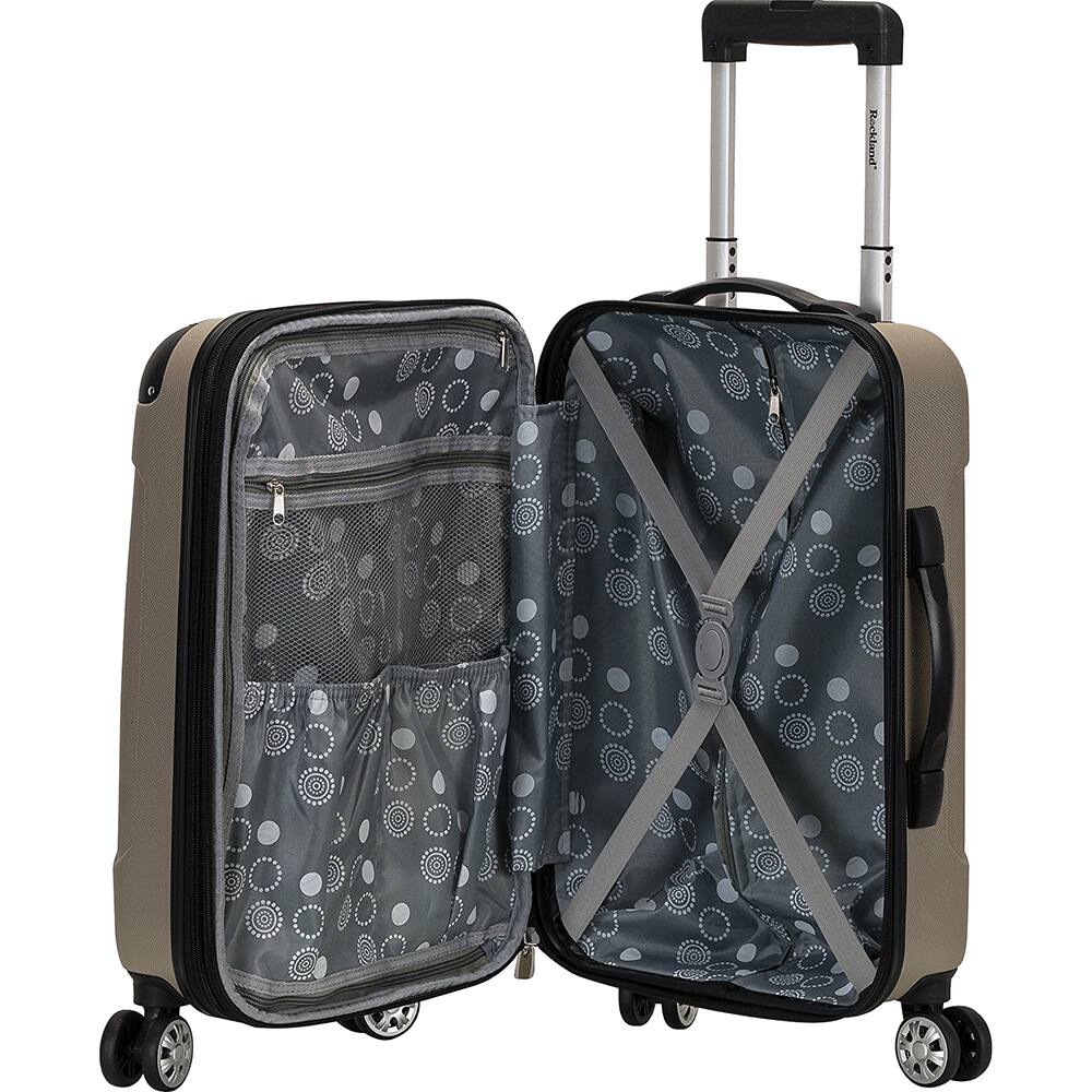 Alt View 4. Rockland - London 20" Hardside Expandable Carry-On Luggage with Spinner Wheels SPINSLVR - Silver.
