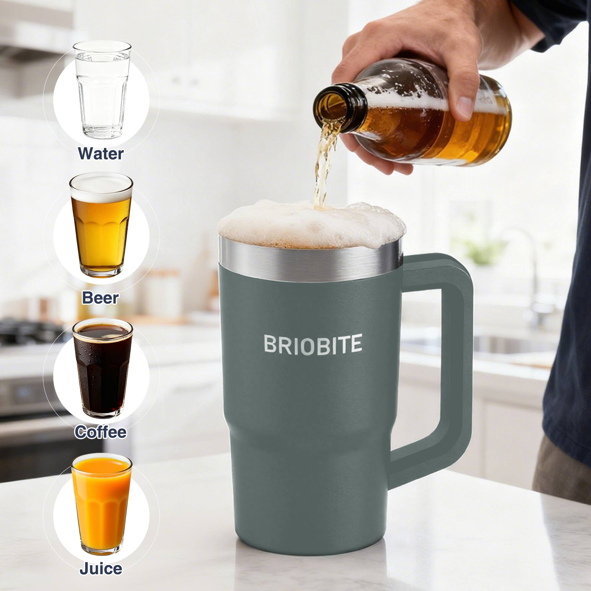 Water  
Beer  
Coffee  
Juice