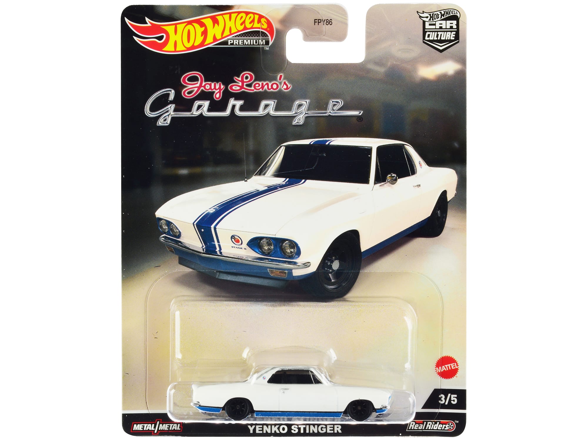 "1966 Chevrolet Corvair Yenko Stinger White with Blue Stripes ""Jay Leno’s Garage"" Diecast Model Car by Hot Wheels" price history on PriceWatchPro