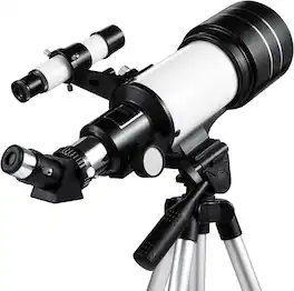 HOM - Astronomical Telescope - 360° Rotational Telescope - Multiple Eyepieces Included for Adjustable Magnification - Black