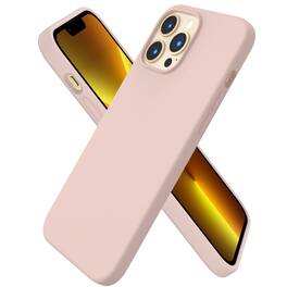 Ornarto - Compatible with iPhone 13 Pro Max Case 6.7", Slim Liquid Silicone 3 Layers Full Covered Cover - Sand Chalk Pink