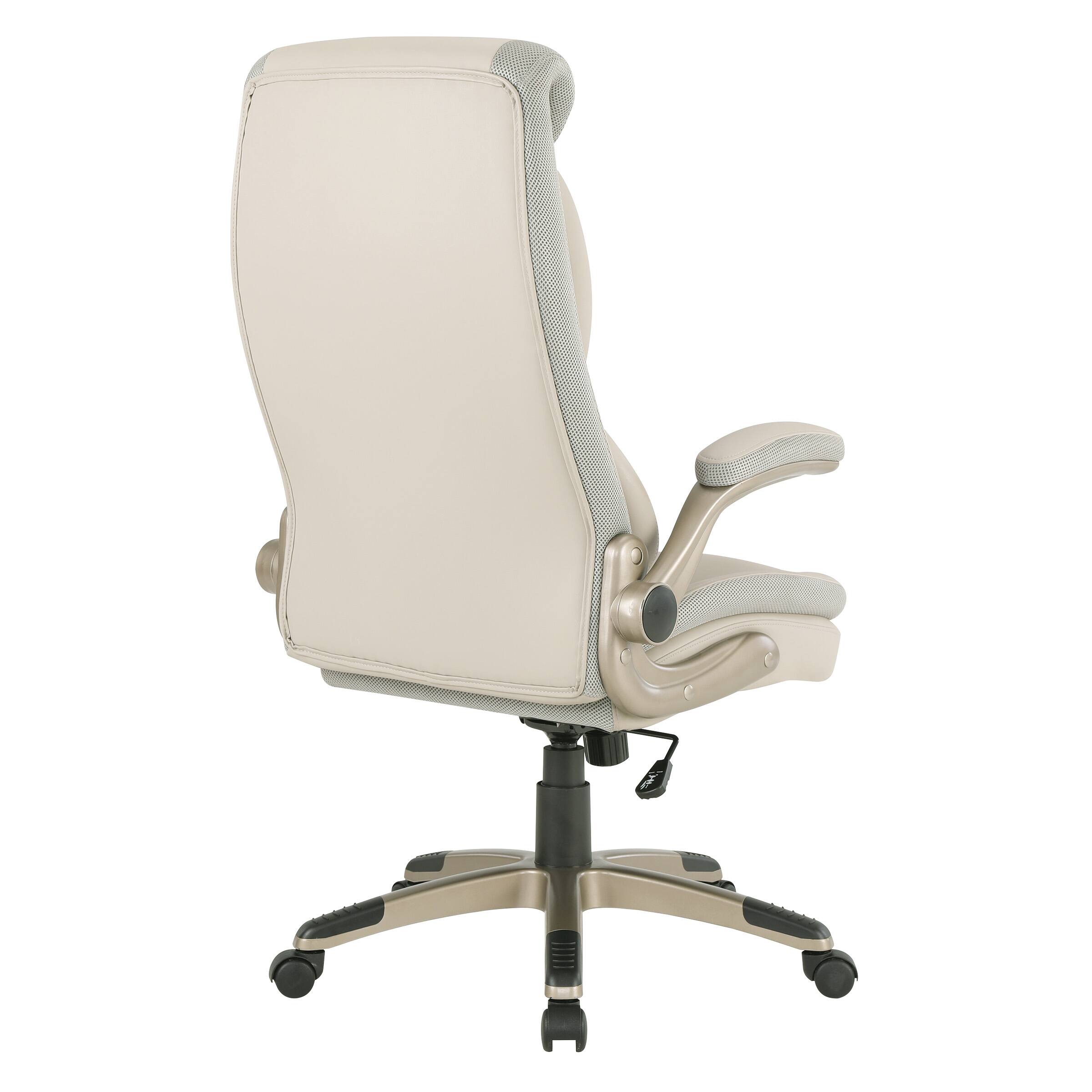 Alt View 12. Office Star Products - Exec Bonded Lthr Office Chair - Taupe / Cocoa.
