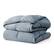 Left. Peace Nest - Peace Nest Luxurious Hotel Feather and Down Fiber Comforter, All Season Duvet Insert, Gray, Full/Queen - Gray.