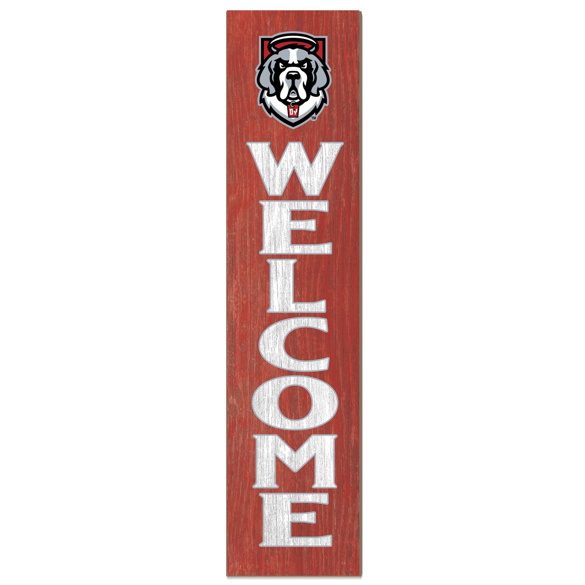 D'youville Saints 12'' x 48'' Welcome Outdoor Leaner