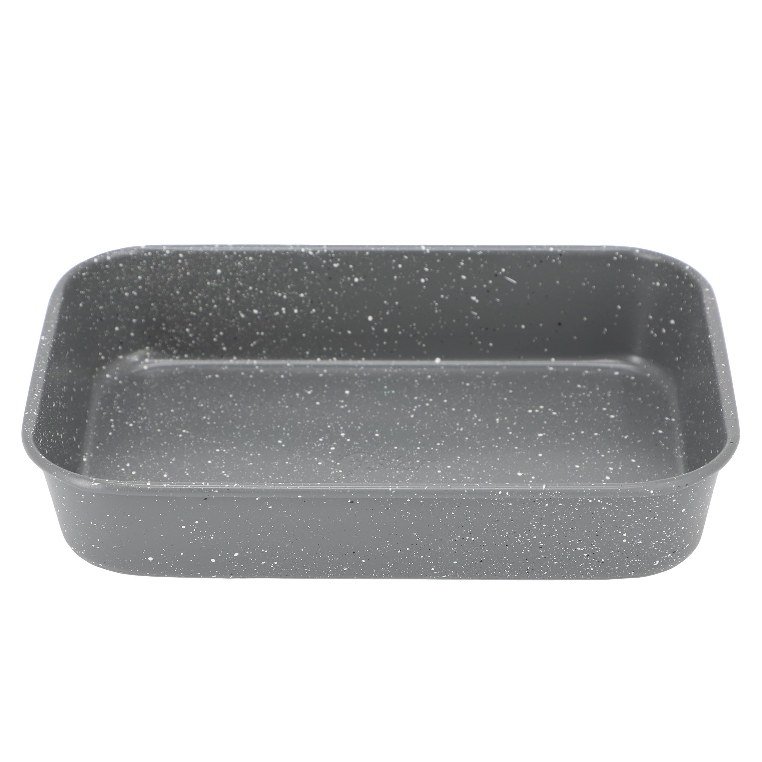 Alt View 2. Oster - Oster Greystone 4 Piece Nonstick Carbon Steel Toaster Oven Bakeware Set in Speckled Grey - Speckled Gray.