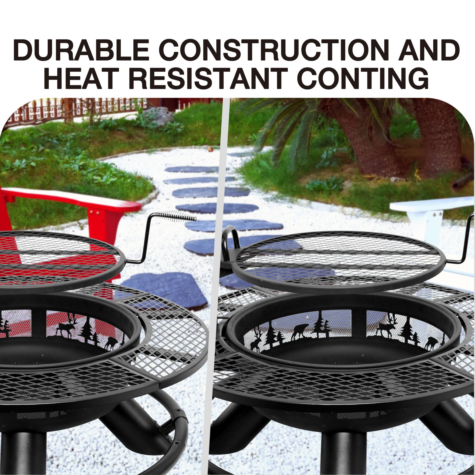 Durable construction and heat resistant conting.
