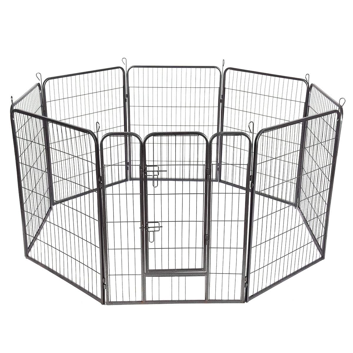 Gymax - 40'' 8 Panel Pet Puppy Dog Playpen Door Exercise Kennel Fence Metal price history on PriceWatchPro