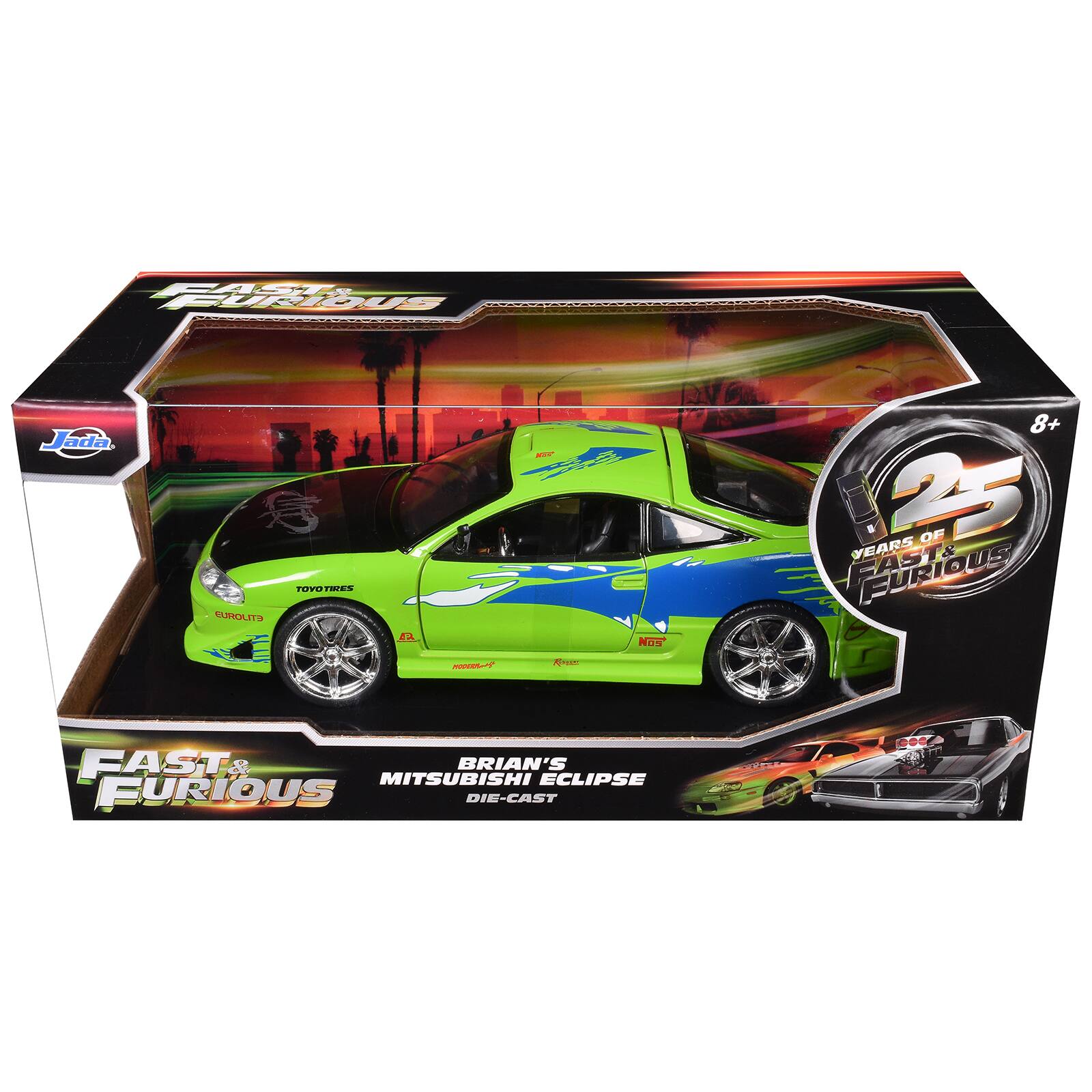 A curious Jada 25th anniversary edition of Fast & Furious. 8+ years of K&Cast. Brian's Mitsubishi Eclipse die-cast.