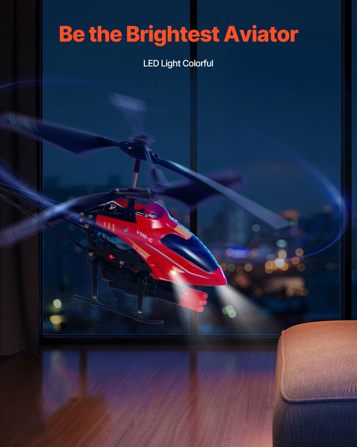 Be the Brightest Aviator  
LED Light Colorful  
V398-C  
3.5 CHANNEL