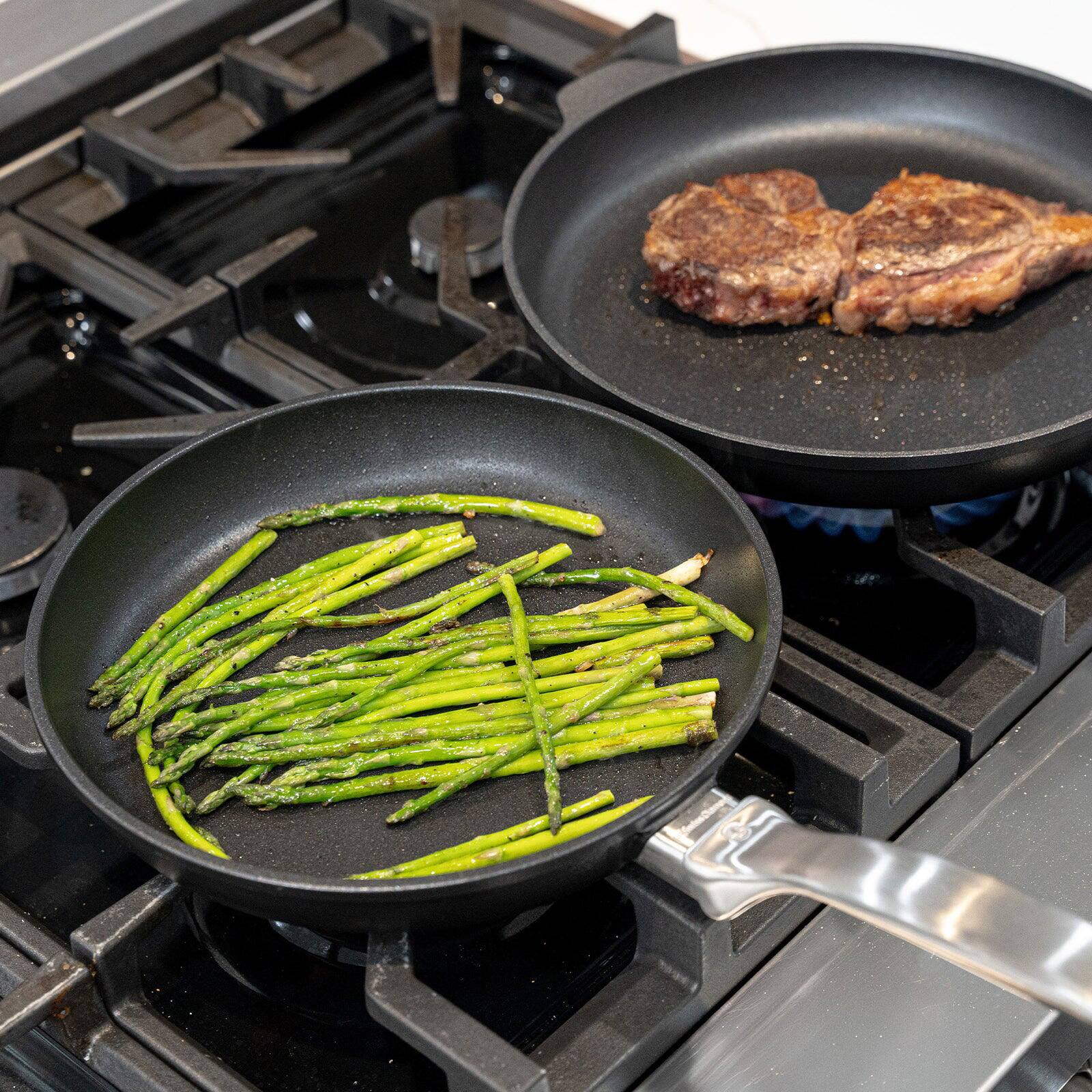 Alt View 1. Swiss Diamond - CHD Nonstick Fry Pan Duo, 9.5-Inch & 11-Inch, 2-Piece Set - Black.