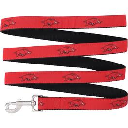 StadiumSpot - Arkansas Razorbacks 6' Regular Dog Leash - Red