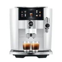 JURA - J8 twin Automatic Single Serve Coffee Maker and Espresso Machine - Diamond White - Front_Zoom