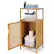 Alt View 18. Costway - Bamboo Bathroom Storage Floor Cabinet w/Door and Shelf Corner Cabinet - Burlywood.
