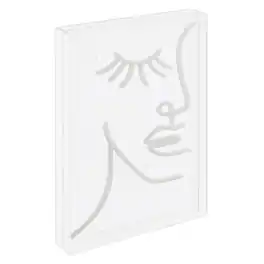 Jonathan Y - Half-Face 10.3" X 15" Contemporary Glam Acrylic Box USB Operated LED Neon Light - Pink