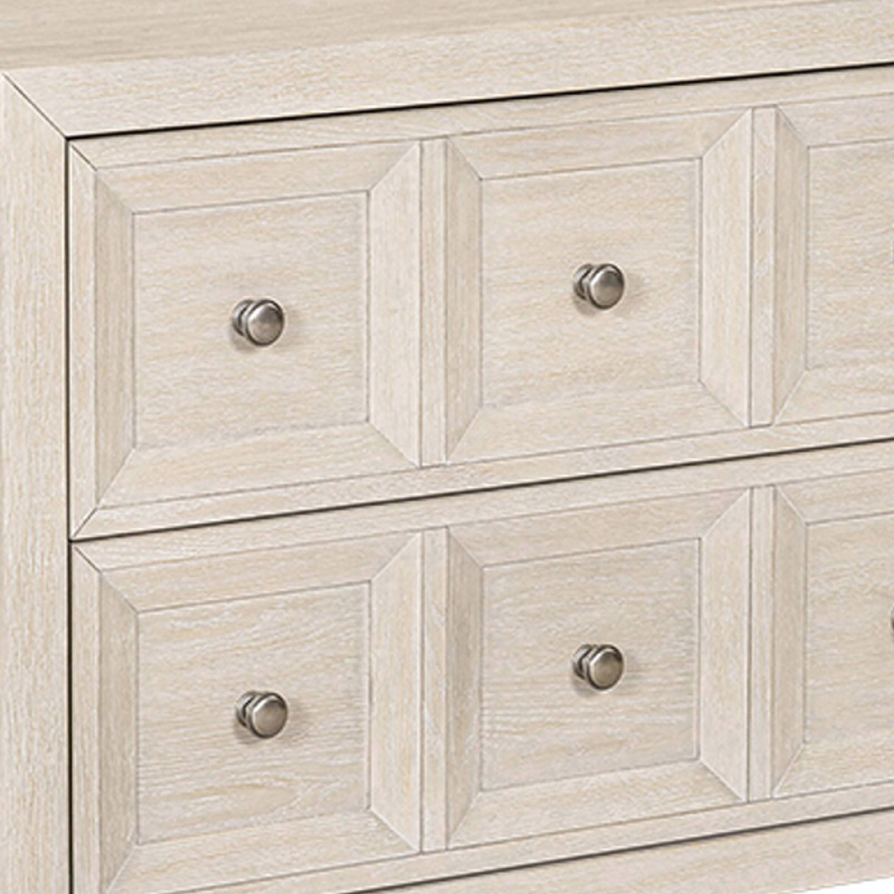 Alt View 1. Manhattan Lane - Kizie Oversized Nightstand, USB A-C, 2 Drawers, 38 Inch - Beige, Bronze.