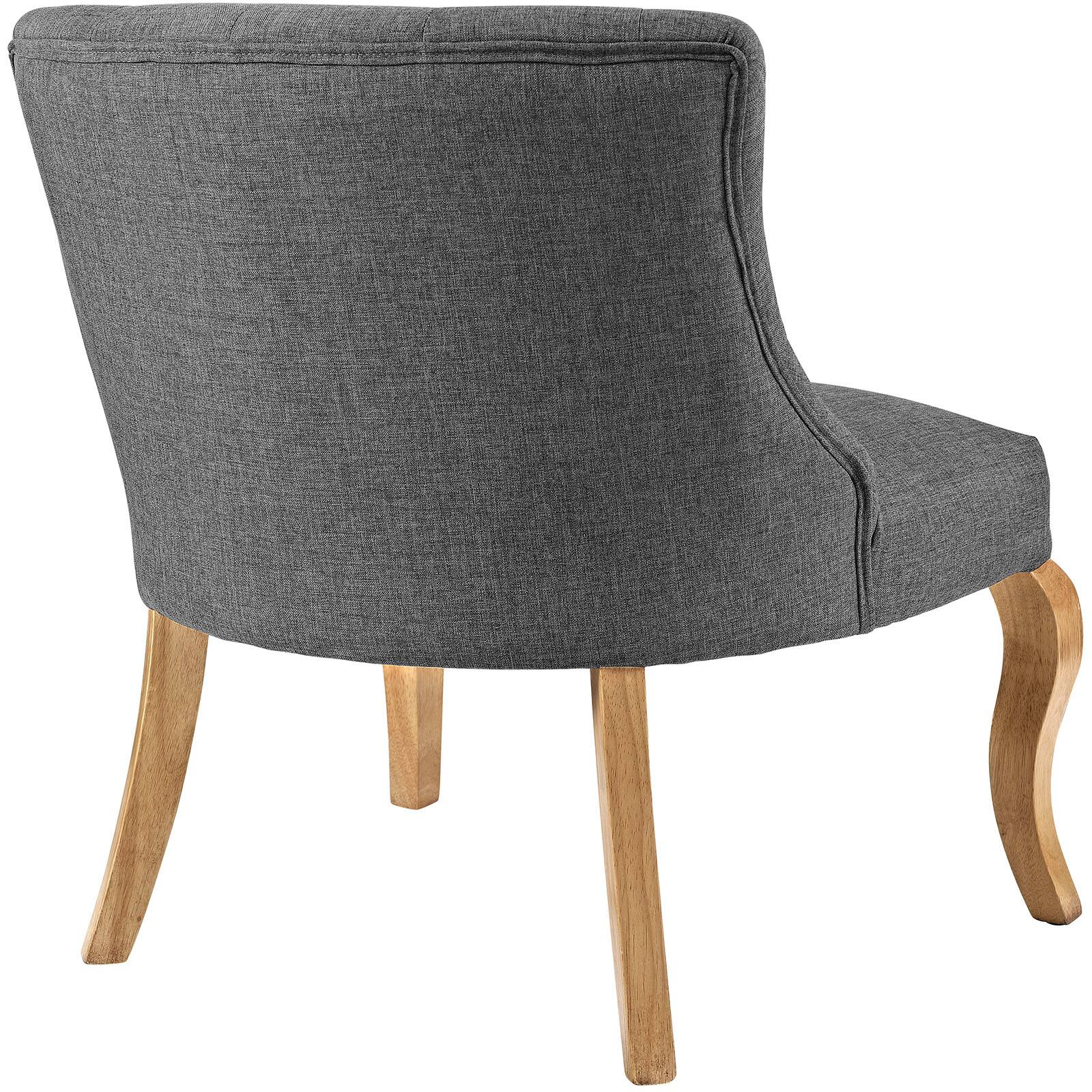 Back. Modway - Royal Upholstered Fabric Armchair by Modway - Gray.