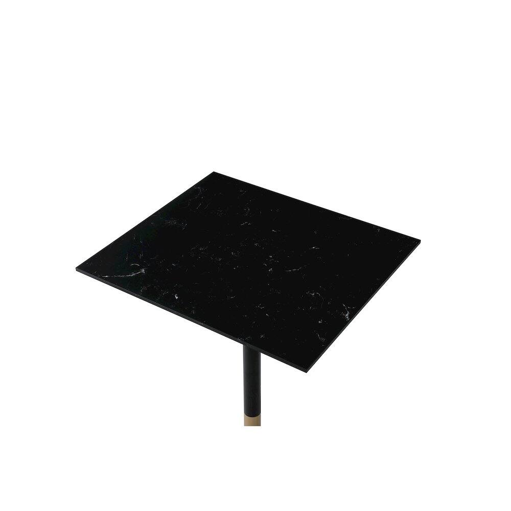Left. Elegant Decor - Ronan 31.5 Inch Pub Table In Black - Black And Gold.