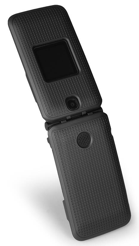 Alt View 3. Nakedcellphone - Hard Case for Alcatel Go Flip V Flip Phone (2019) - Black.