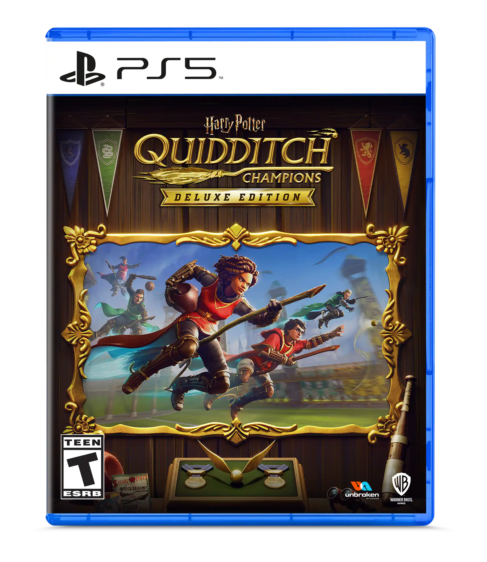 PS5 Harry Potter Quidditch Champions Deluxe Edition Teen T 5 ECRR WEE EFALT ESRB M WB unbroken - Warner Bros. - T (Teen 13+)