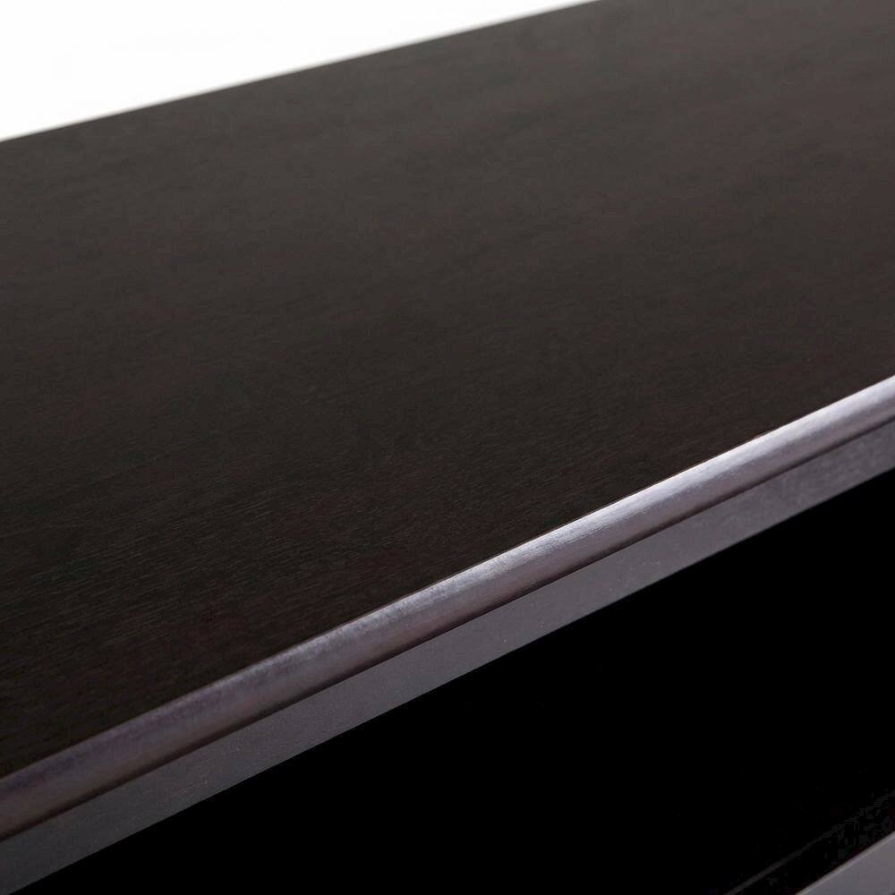Alt View 4. FurniFact - Dark Espresso TV Stand with Transitional Style and Solid Wood Finish - Brown.