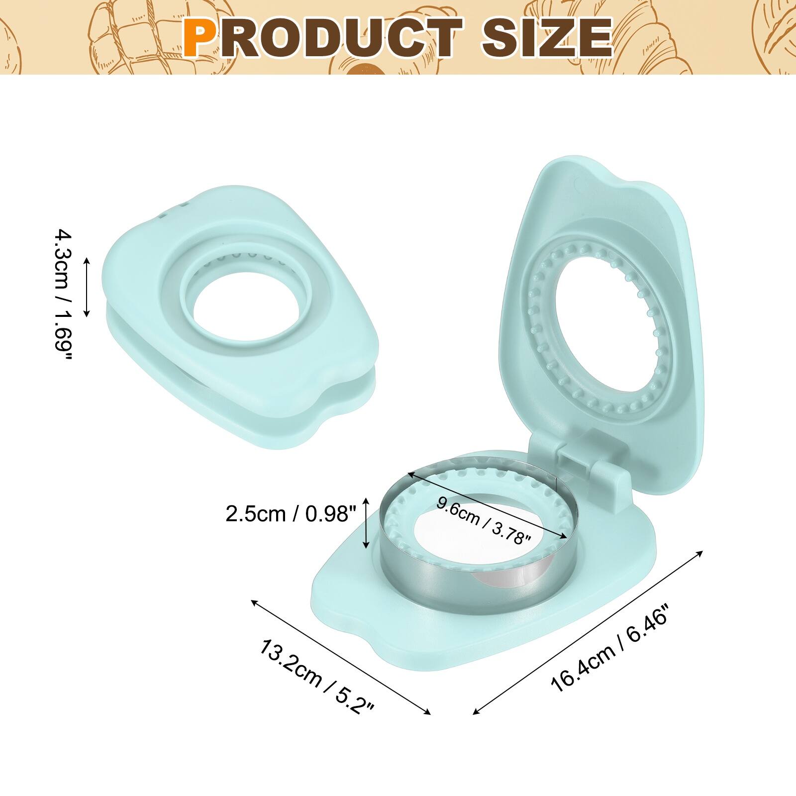 PRODUCT SIZE

4.3cm / 1.69"  
2.5cm / 0.98"  
9.6cm / 3.78"  
13.2cm / 5.2"  
16.4cm / 6.46"