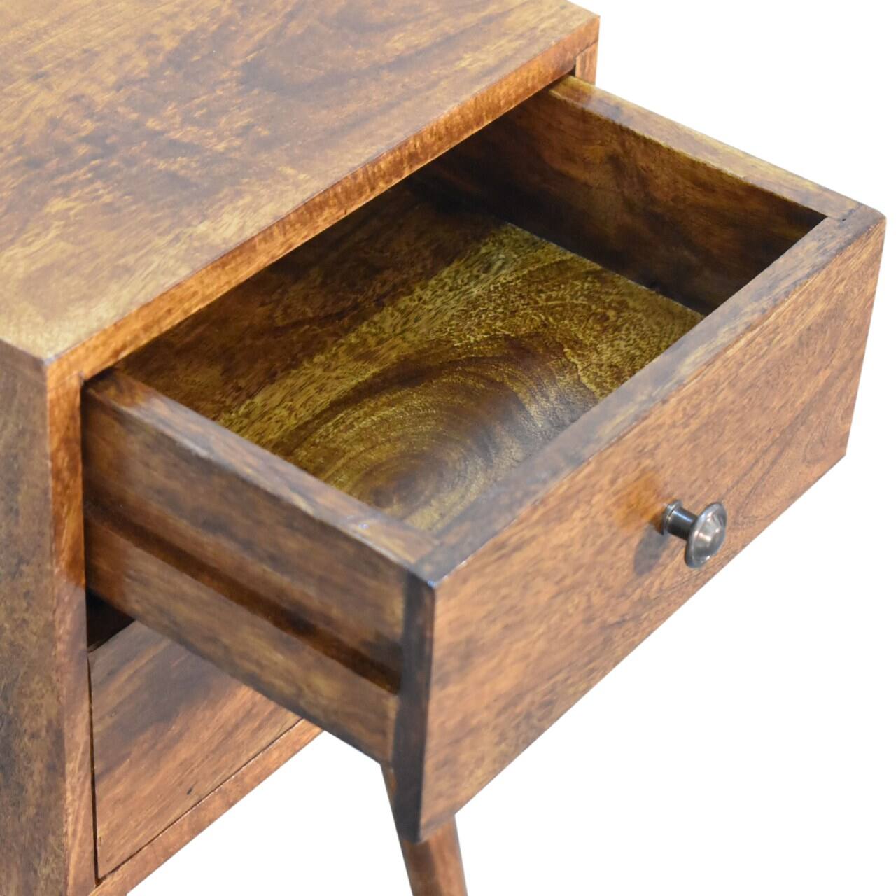 Alt View 2. Artisan Furniture - Artisan Furniture Solid Wood Mini 2 Drawer Chestnut Nightstand - Chestnut.