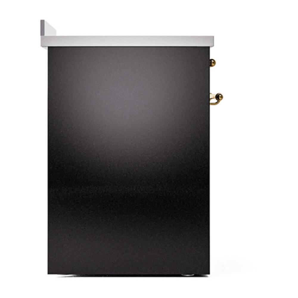 Alt View 6. ILVE - ILVE Nostalgie II 30 inch Induction Range with 4 Induction Elements (Glossy Black) - Glossy Black.