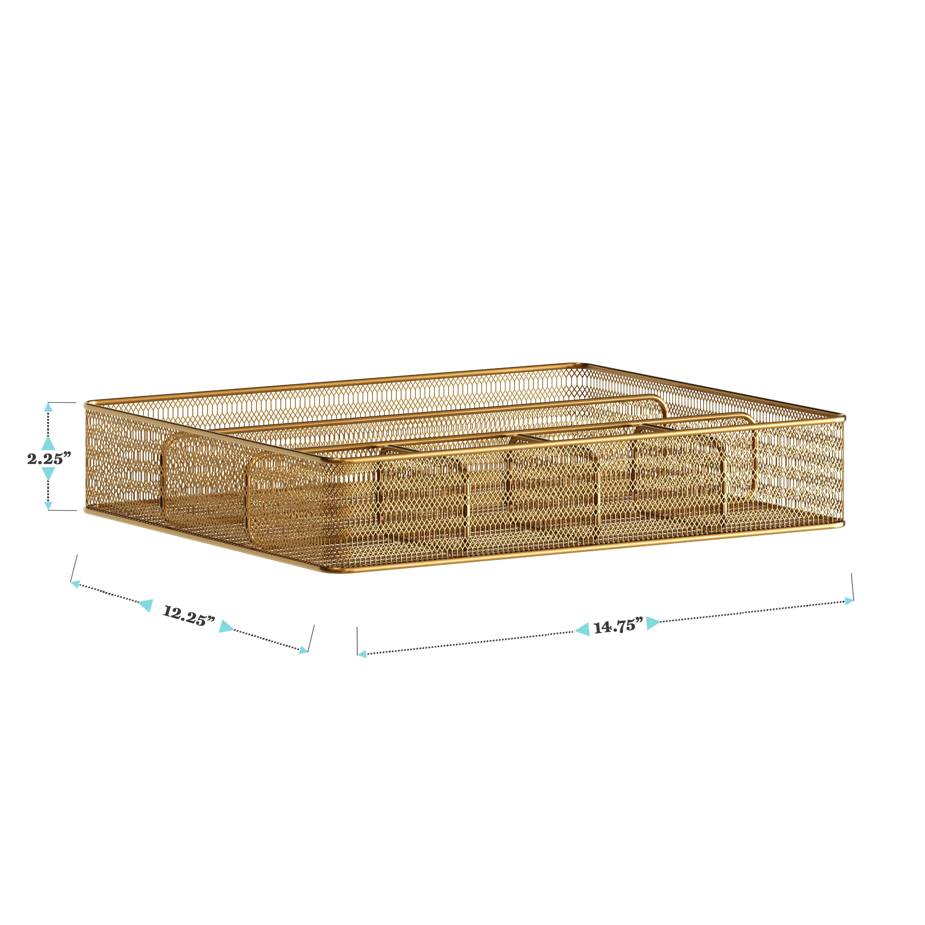 The text on the image reads: "2.25" 12.25" 14.75". This indicates the dimensions of the wicker basket, which is 2.25 inches in width, 12.25 inches in length, and 14.75 inches in height.