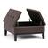 Left. Simpli Home - Dover 36 inch Wide Contemporary Square Coffee Table Storage Ottoman - Chocolate Brown.