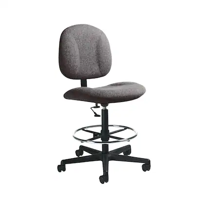 Front. Global - 8977 Series Deluxe Drafting Chair, Grey - Gray.