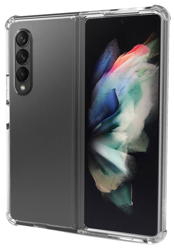 Alt View 4. Nakedcellphone - Clear Case for Samsung Galaxy Z Fold3 - Clear.