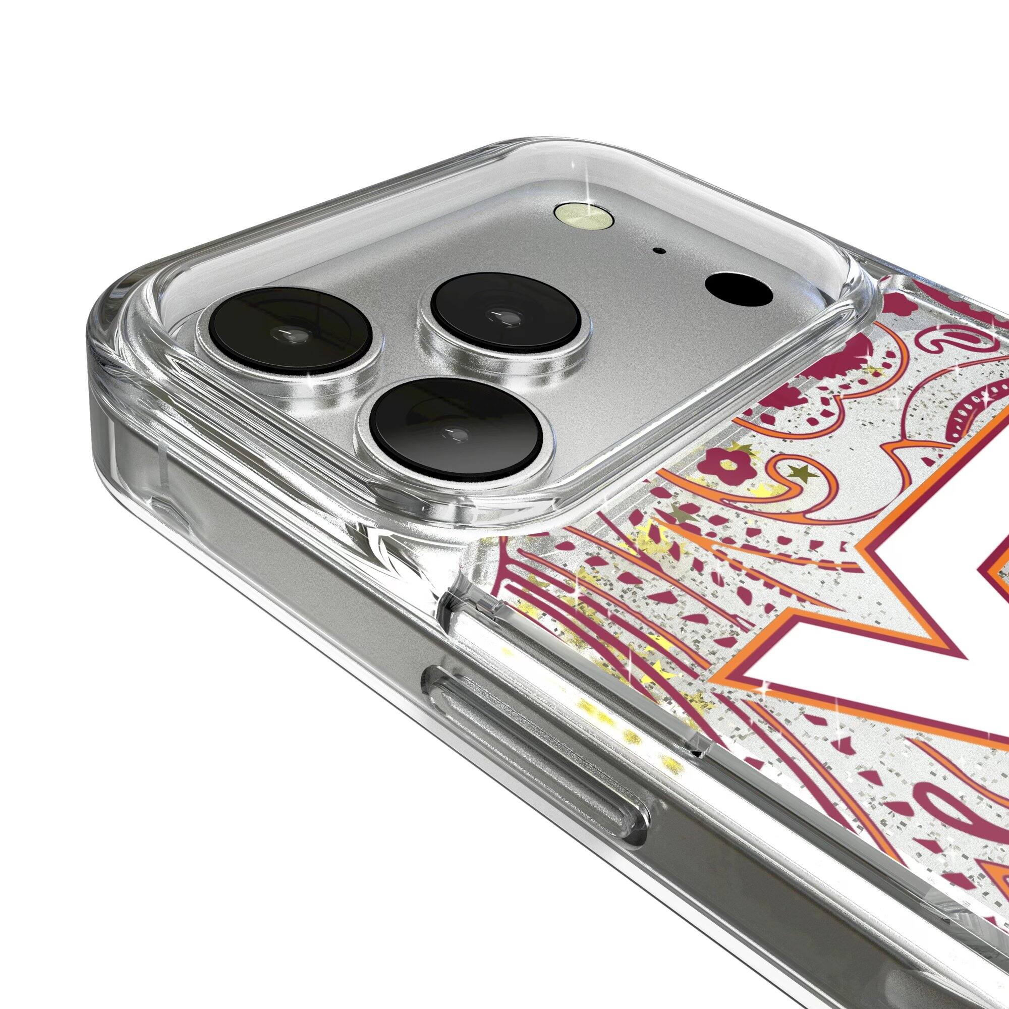 Alt View 2. Keyscaper - Virginia Tech Hokies iPhone Glitter Paisley Design Case - 16 - Multicolor.