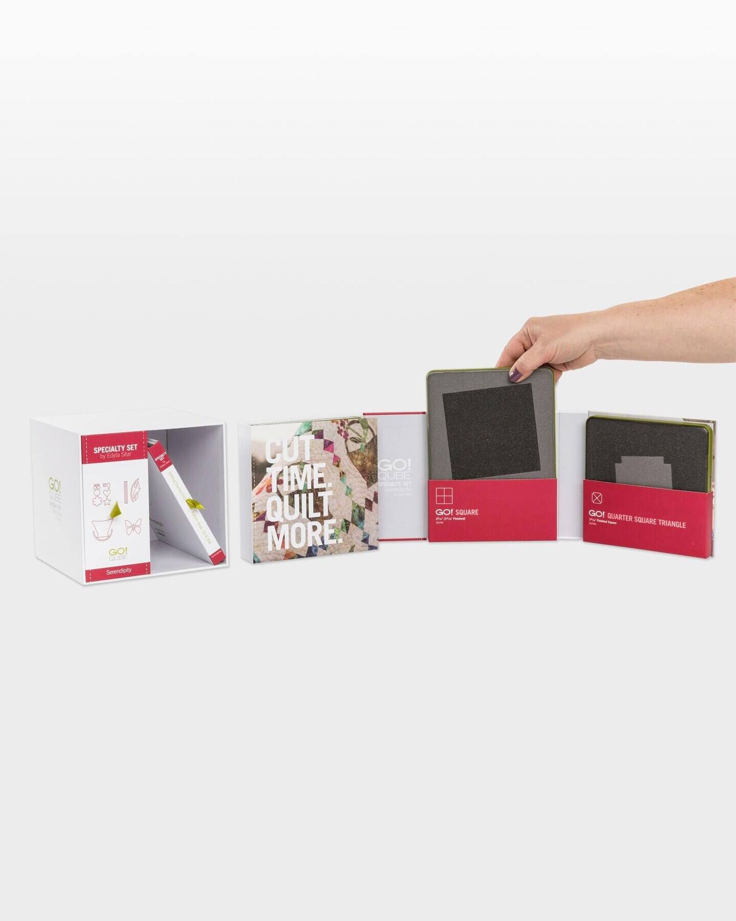 GO! SPECIALTY SET - GO! QUBE SPECIALTY SET - GO! SQUARE - GO! QUARTER SQUARE TRIANGLE - CUT TIME QUILT MORE.