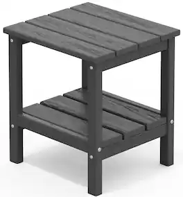 Thread View From Top Side SERWALL HDPE Double Layer Outdoor Side Table, All Weather Adirondack ...