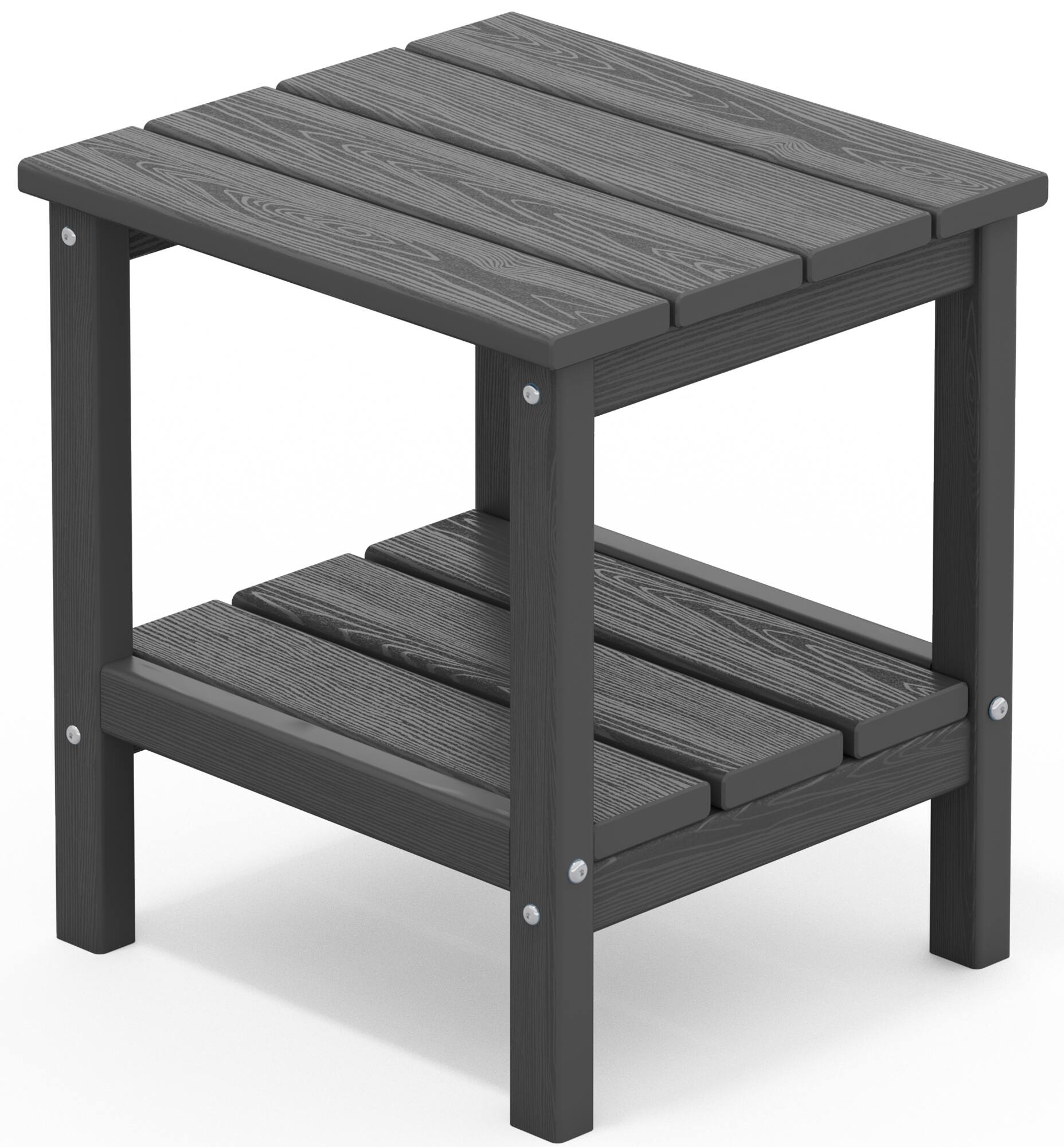 SERWALL HDPE Double Layer Outdoor Side Table, All Weather Adirondack ...