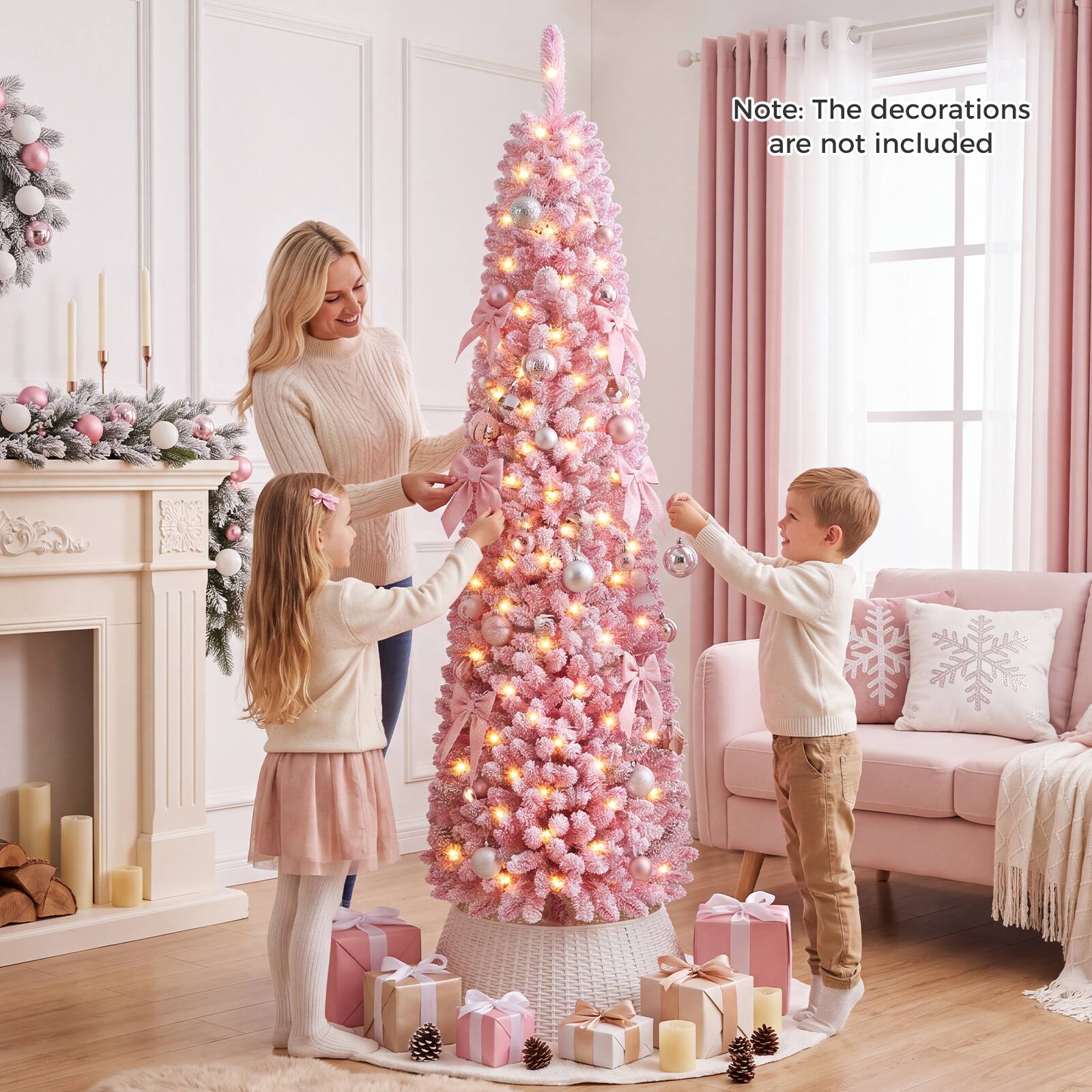 Note: The decorations are not included