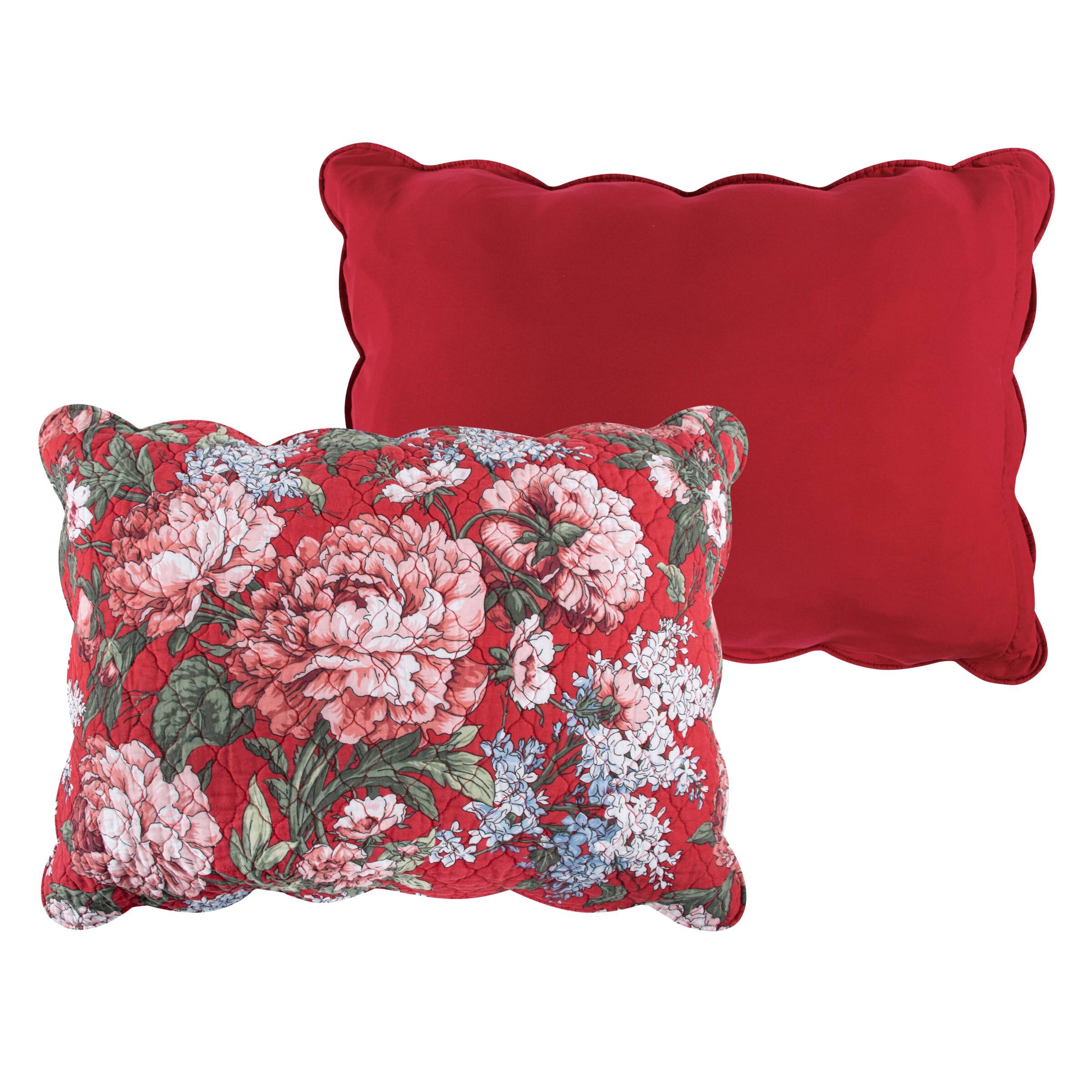 Left. BreeBe - Millie Sham Standard - Garnet.