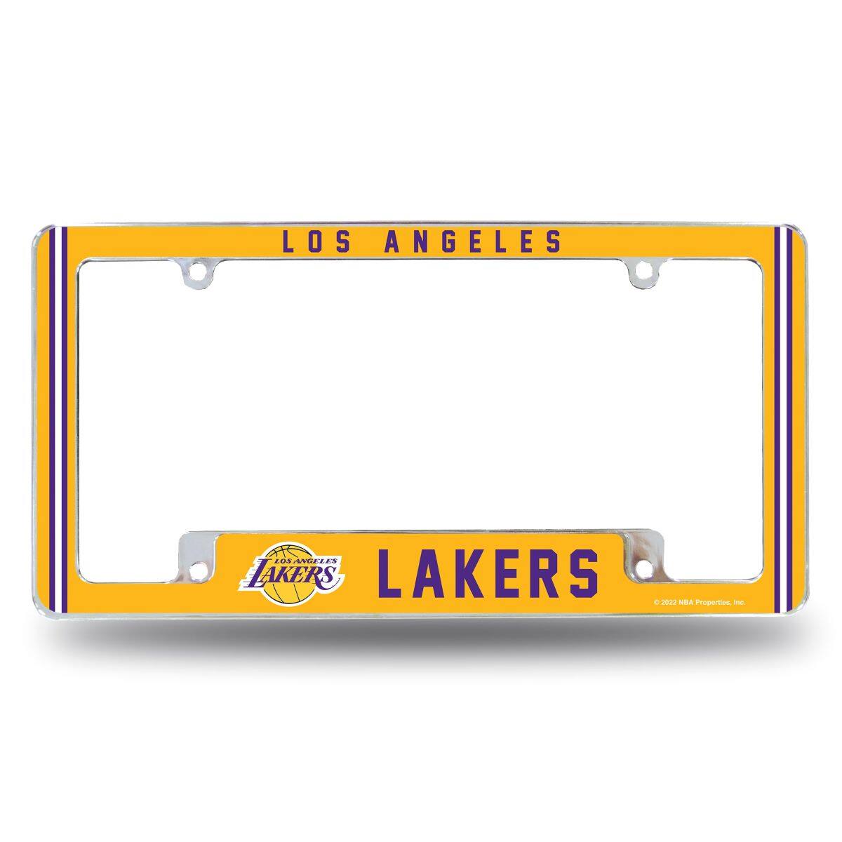 Los Angeles Basketball Lakers Chrome Metal License Plate Frame