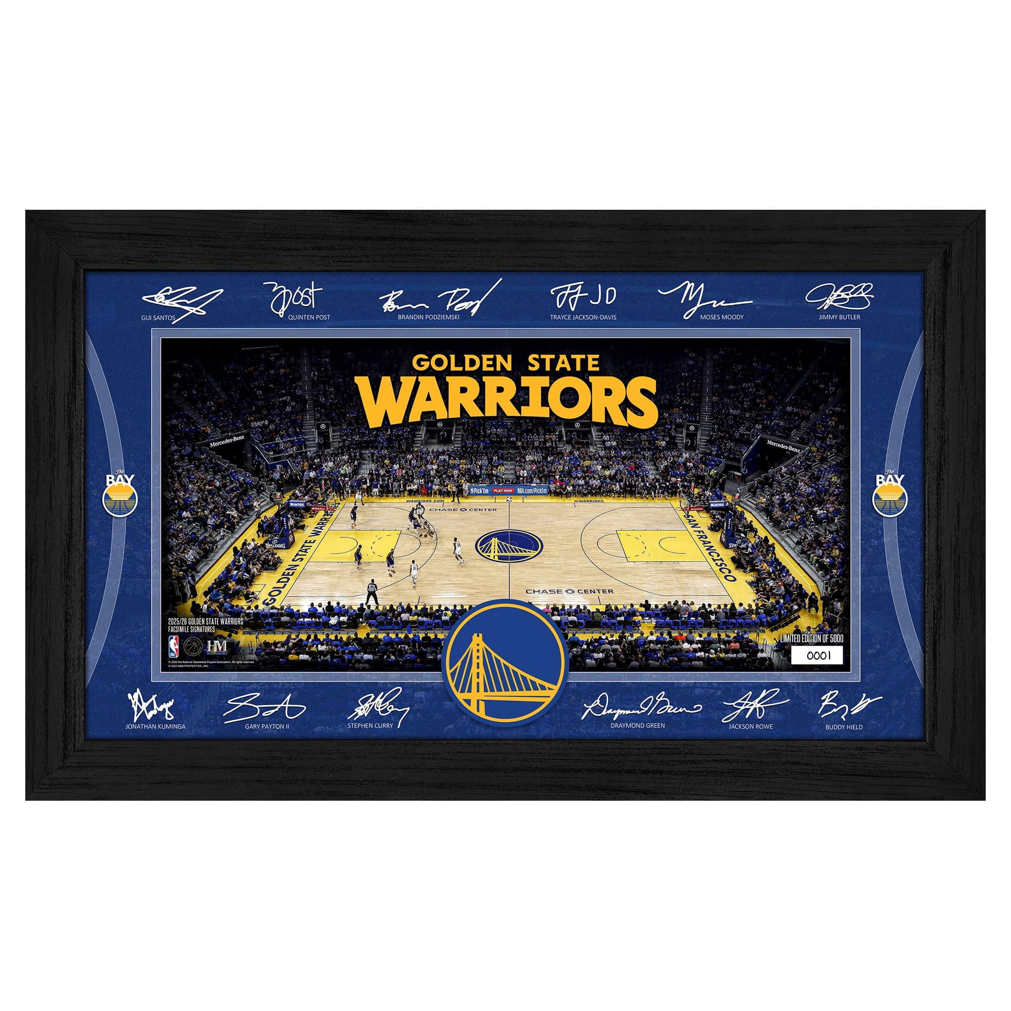 Highland Mint - Golden State Warriors 2025 Signature Court Framed Picture - Multicolor price history on PriceWatchPro