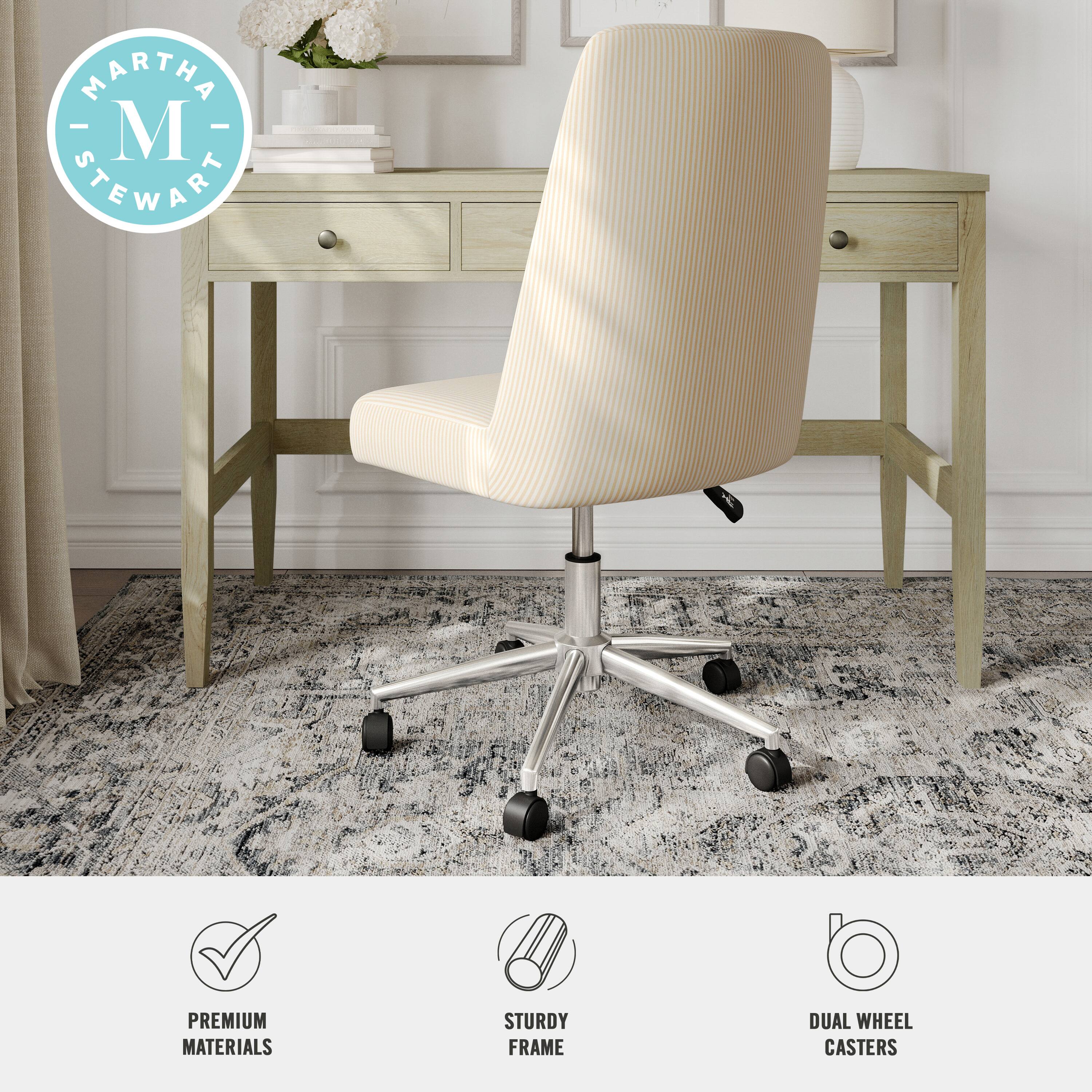 MARTHA - M STEWART

PREMIUM MATERIALS  
STURDY FRAME  
DUAL WHEEL CASTERS