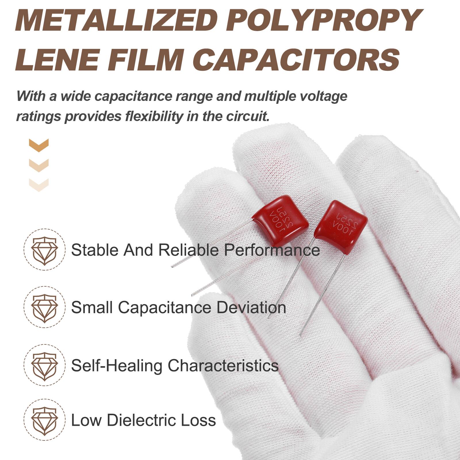 METALLIZED POLYPROPYLENE FILM CAPACITORS

With a wide capacitance range and multiple voltage ratings provides flexibility in the circuit.

- Stable And Reliable Performance
- Small Capacitance Deviation
- Self-Healing Characteristics
- Low Dielectric Loss
