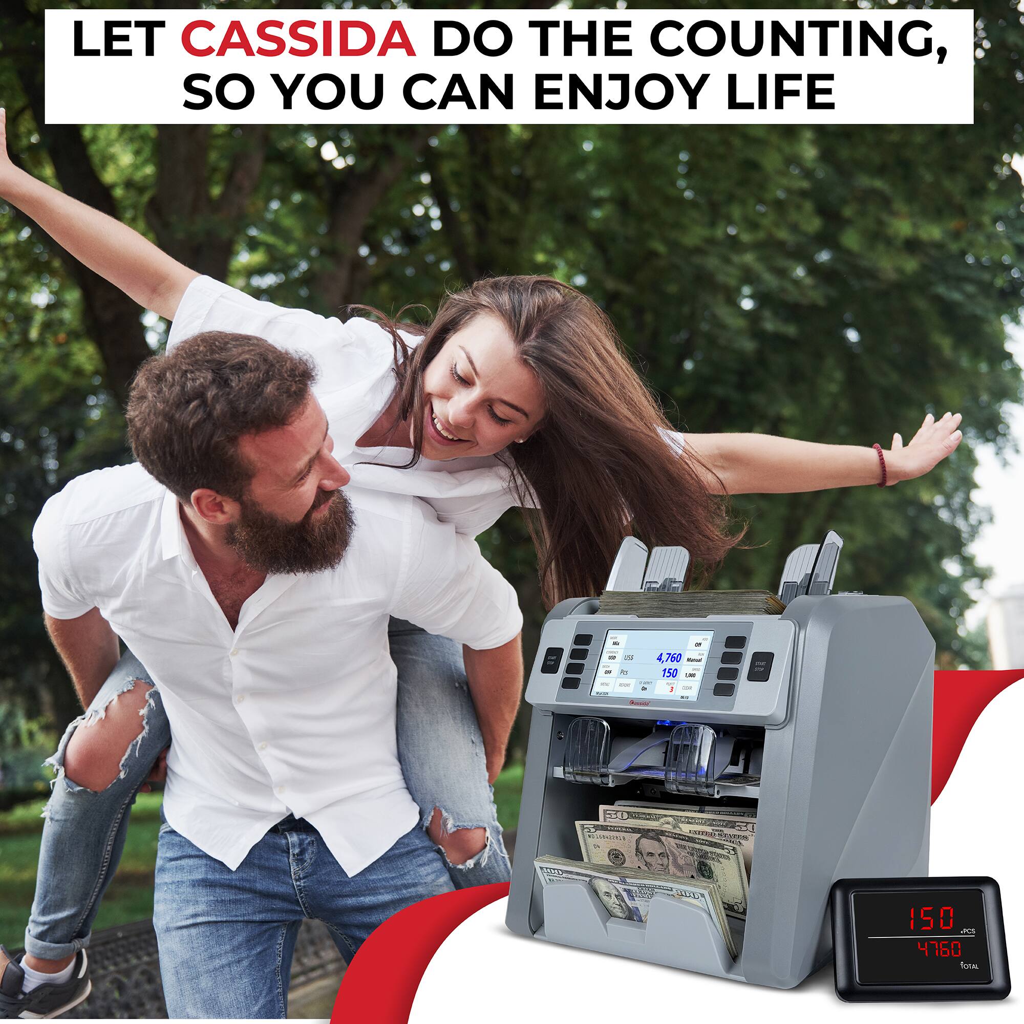 LET CASSIDA DO THE COUNTING, SO YOU CAN ENJOY LIFE

- .. of -  5 4,760 our .. as g 150 at MY - 90 for 1 -  BY Auso'
R
-
30 STACCHOSTON
Limesting
trus
1000 
400
150 JCS 4760 TOTAL