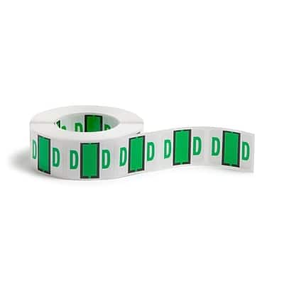 Smead - BCCR Labels File Folder Label, D, Light 500 Labels/Pack - Green