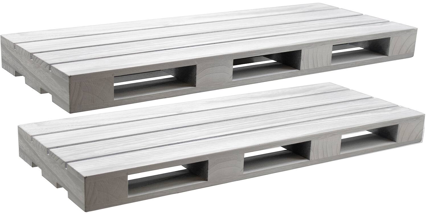 Alt View 4. Sorbus - Sorbus Floating Pallet Shelves - Set of 2 - Rustic Farmhouse Wall Mount Ledge Storage Shelf - Gray.