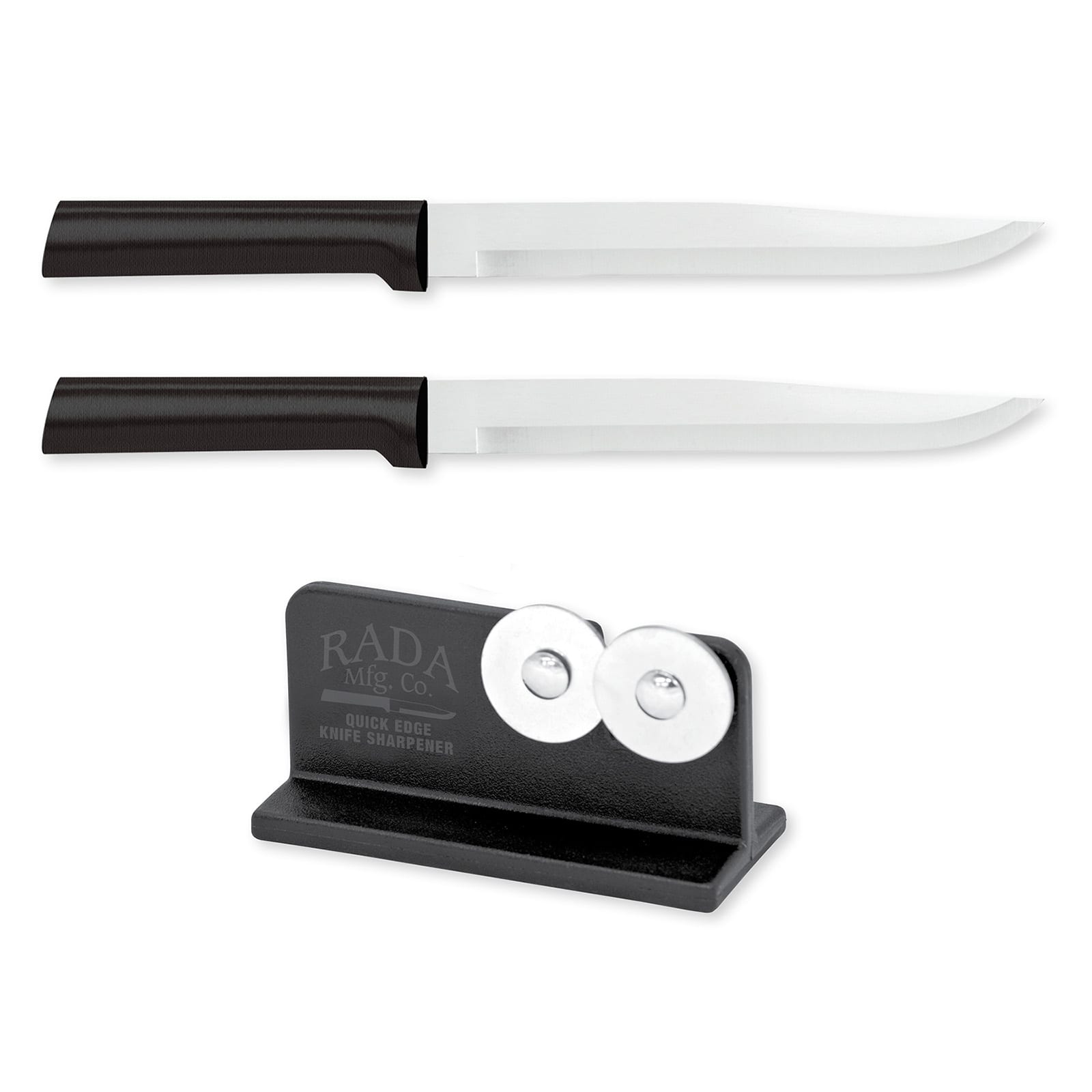 Rada - Cutlery 7-Inch Slicer Knife Set of 2, Handles & Quick Edge Knife Sharpener - Black price history on PriceWatchPro