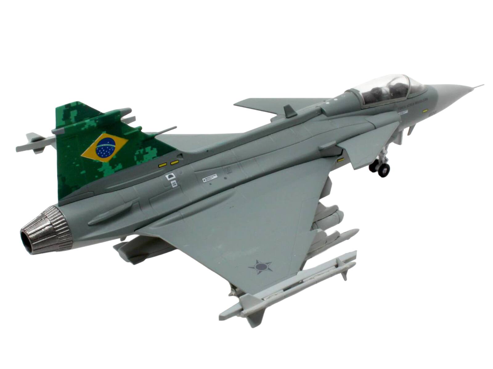 Alt View 3. Aviation 72 - Saab JAS 39E Gripen Fighter Aircraft "Brazilian Air Force" 1/72 Diecast Model by Aviation 72.